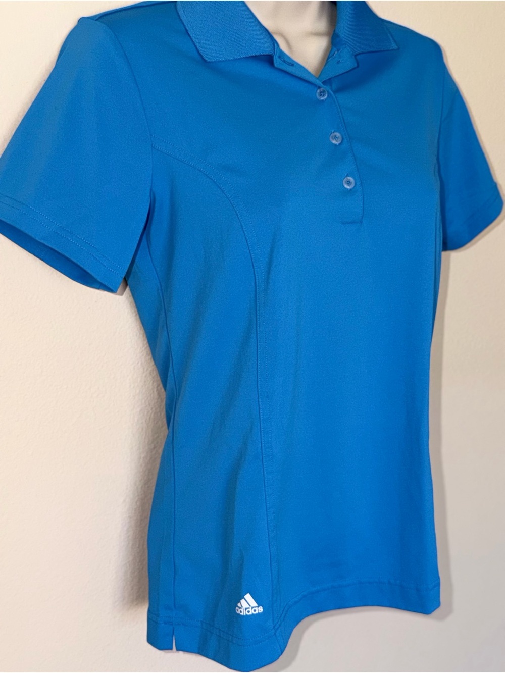 adidas Women’s Bright Blue Short-Sleeve Polo